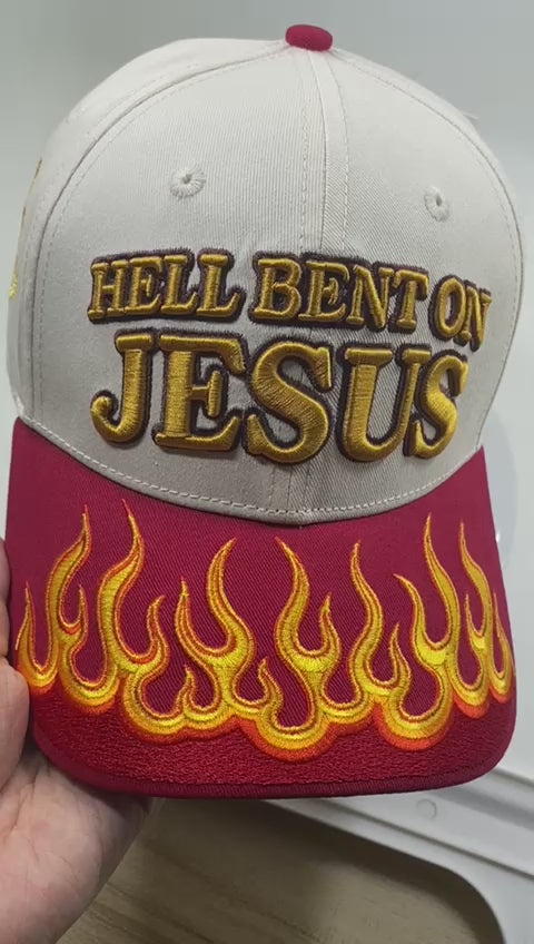 Colossians 2:15 |HELL BENT ON JESUS FLAME HAT | RED